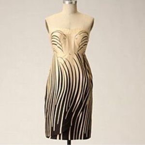 Moulinette Souers Anthropologie Beach Grass Strapless Dress - Size 4